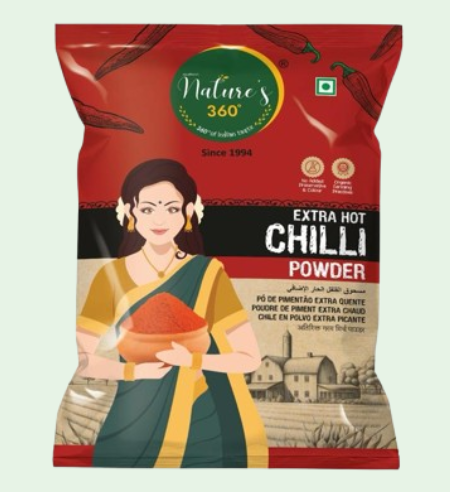 NATURE'S 360° EXTRA HOT CHILLI POWDER 200g